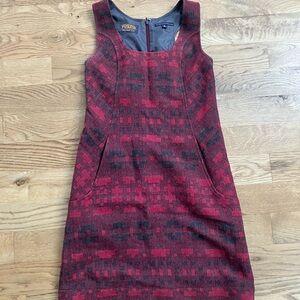 Pendleton Wool Red and Black Patterned Mini Dress